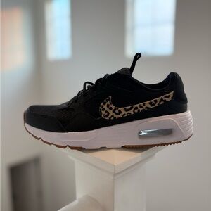 Nike Women's Black Sneakers with Leopard Accents